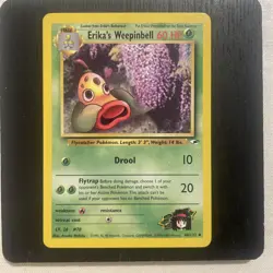 Erika's Weepinbell 48/132 - Gym Heroes Pokemon TCG WOTC - LP - Image 1