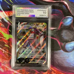 Pokemon Duraludon VMAX SWSH07: Evolving Skies Ultra Rare Holo 123/203 AGS 10 - Image 1