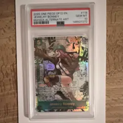 Jewelry Bonney OP12-118 Alt Art Secret Rare Foil Manga PSA 10 One Piece - Image 1