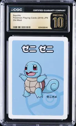 2019 POKEMON PLAYING CARDS JPN OLD MAID SQUIRTLE CGC 10 PERFECT - Image 1