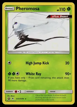 Pokemon Card - Pheromosa Hidden Fates SV5/SV94 Shiny Holo Rare - Image 1