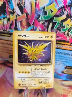Pokemon Karte Card Zapdos Mysterious Of Fossil 1997 Holo Wotc japanese NM Swirl - Image 1