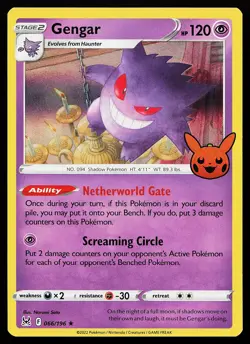 Gengar 066/196 Holo Rare Trick or Trade Pokemon Card - Image 1