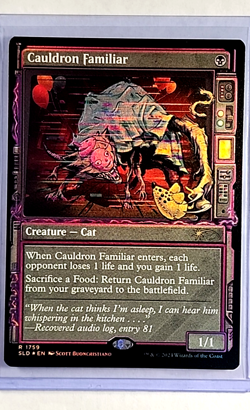 MTG Magic the Gathering SLD Secret Lair Showcase Foil #1759 Cauldron Familiar - Image 1