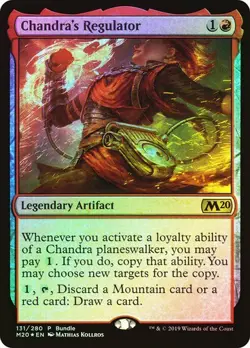 MTG FOIL CHANDRA'S REGULATOR - PROMO - M20 - RED LEGENDARY ARTIFACT - Image 1