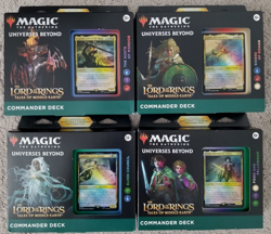 Set of all 4 Sealed Commander Decks Lord of the Rings Tales Middle Earth LTR MTG - Image 1