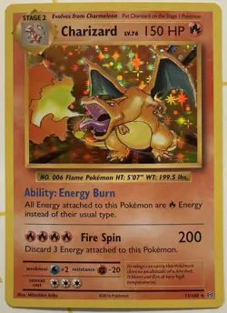 Pokemon Charizard Holo 11/108 XY Evolutions Near Mint Strong Centering Read Desc - Image 1