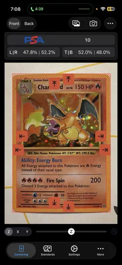 Pokemon Charizard Holo 11/108 XY Evolutions Near Mint Strong Centering Read Desc - Image 2