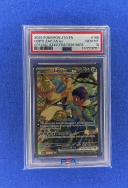 2025 Pokemon JTG EN Hop’s Zacian ex Special Illustration Rare #186 PSA 10 GEM - Image 1