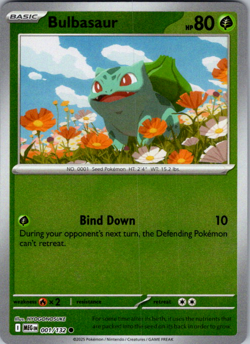 Bulbasaur 001/132 Holo Mega Evolution English Pokemon Card - Image 1