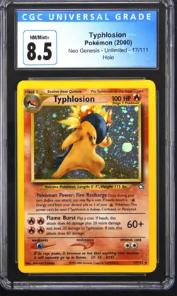 2000 POKEMON NEO GENESIS UNLIMITED TYPHLOSION CGC 8.5 - Image 1