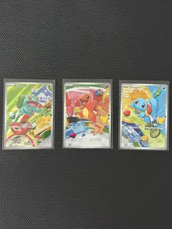 Pokemon TCG First Partner Illustration Collection Series 1 Kanto Starter Set - Image 1