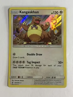 Pokemon TCG Unified Minds Holographic Kangaskhan 163/236 Light Played - Image 1