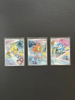 Pokemon 2026 First Partners Illustration Collection Promo Set - Sinnoh Starters - Image 1