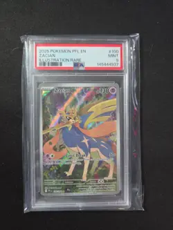 Pokemon 2025 Zacian #100 Phantasmal Flames PSA 9 - Image 1