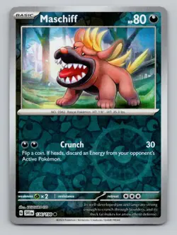 Reverse Holo Maschiff 136/198 Common Scarlet & Violet Pokemon - Image 1