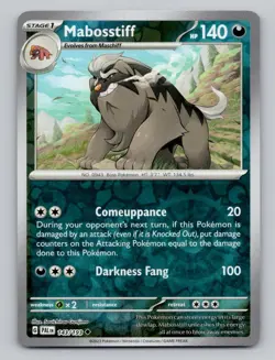 Reverse Holo Mabosstiff 143/193 Uncommon Paldea Evolved Pokemon - Image 1