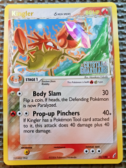2006 Pokemon EX Crystal Guardians #22 Kingler Reverse Holo LP-MP - Image 1