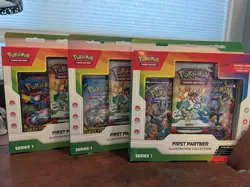 Pokemon TCG First Partner Series 1 Illustration Collection Box. Lot of (3) boxes - Image 1