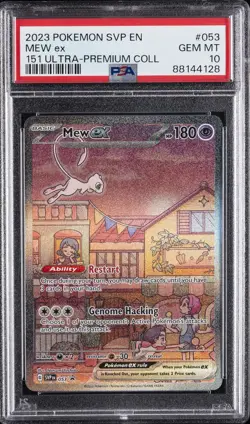 2023 POKEMON SVP EN-SV BLACK STAR PROMO 151 ULTRA-PREM COLL #053 MEW EX PSA 10 - Image 1