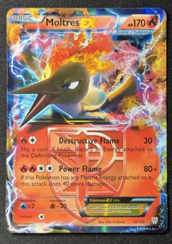 Moltres EX 14/135 - 2013 Pokemon B&W Plasma Storm - LP - Image 1