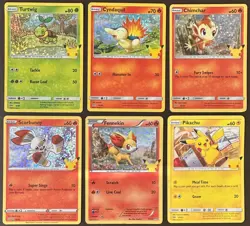 Pokemon 2021 McDonald’s Promo 6 Card Lot (Holos) - Image 1
