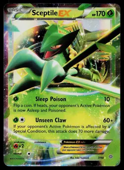 Pokemon Card - Sceptile EX Ancient Origins 7/98 Holo Rare EX 2015 - Image 1