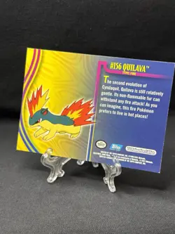 Quilava #156 Blue Logo Non-Holo Johto Topps Pokemon Card Nintendo 2000 LP - Image 2