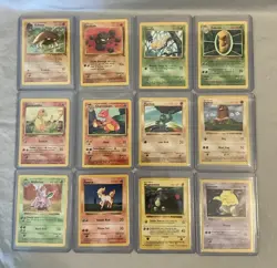 Pokemon Vintage Lot 12 Cards incl shadowless 1999 English - Image 1