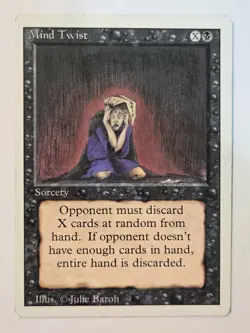MTG Mind Twist Revised 117 Regular Rare HP - Image 2