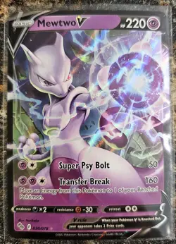 Pokemon 2022 Go Mewtwo V 30 NM or Better - Image 1