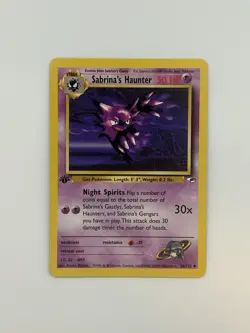 Pokemon TCG 1st Edition Sabrina's Haunter 058/132 Gym Heroes - Image 1