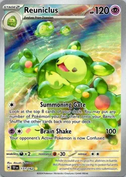 Pokemon TCG REUNICLUS #171/162 Temporal Forces Illustration Rare NM (SKU 1-1) - Image 1