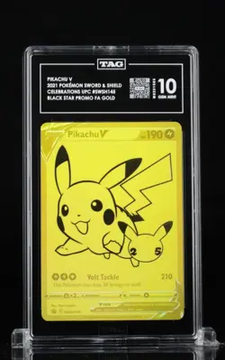 2021 POKEMON SWSH BLACK STAR PROMO #145 FULL ART/PIKACHU V tag 10 - Image 1