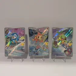 Pokemon First Partner Illustration Collection Series 1 Gen 4 Starter Set - Image 1