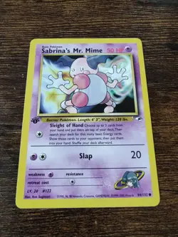 Pokemon Gym Heroes 1st Edition Sabrina's Mr. Mime 94/132 - Image 1