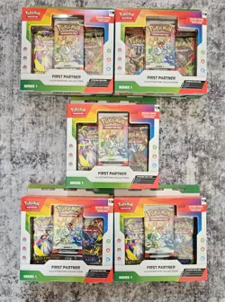 Pokemon TCG: First Partner Illustration Collection Boxes X5 Sealed - Image 1