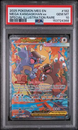 2025 POKEMON MEG EN-MEGA EVOLUTION #182 MEGA KANGASKHAN ex SIR PSA 10 - Image 1