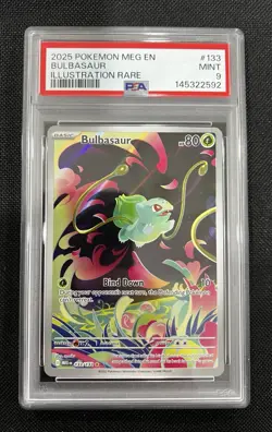2025 Pokemon Mega Evolution Bulbasaur 133/132 PSA 9 MINT - Image 1