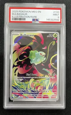 2025 Pokemon Mega Evolution Bulbasaur 133/132 PSA 9 MINT - Image 3