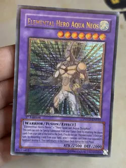 Elemental Hero Aqua Neos POTD-EN031 1st Edition Ultimate Rare YuGiOh! LP - Image 2