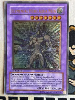 Elemental Hero Aqua Neos POTD-EN031 1st Edition Ultimate Rare YuGiOh! LP - Image 3
