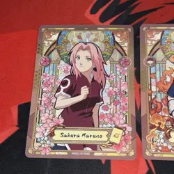Sasuke Uchiha NRSA01-SP-002L5 Sakura Haruno NRSA01-003L5 Naruto TCG Special Rare - Image 2