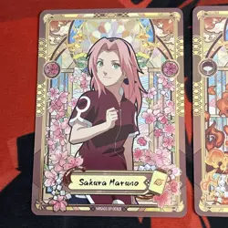 Sasuke Uchiha NRSA01-SP-002L5 Sakura Haruno NRSA01-003L5 Naruto TCG Special Rare - Image 4