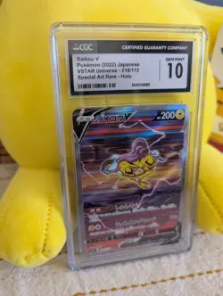 CGC 10 Graded Pokemon Card Raikou V - VStar Universe 218/172 – Mint Condition - Image 3