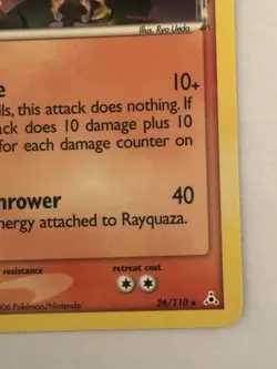 Rayquaza 26/110 Non-Holo EX Delta Species Lightly Played Pokemon Card - Image 4