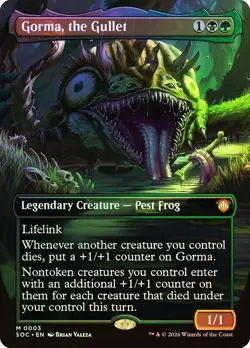 NM Borderless Foil Gorma, the Gullet, MTG, Strixhaven Commander, Magic, 3 - Image 1