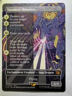 Magic: The Gathering Summon: Bahamut Enchantment Creature Final fantasy - Image 1