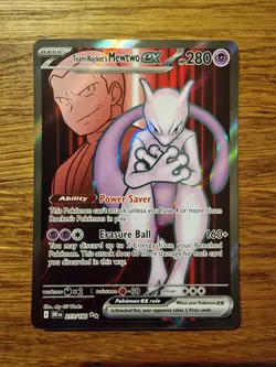 Team Rocket's Mewtwo ex 213/182 Ultra Rare - Pokemon TCG - Destined Rivals - NM - Image 1