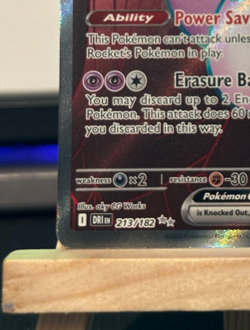 Team Rocket's Mewtwo ex Ultra Rare 213/182 SV11 Pokemon TCG Destined Rivals NM - Image 5